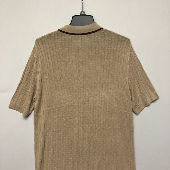 Paul Jones Men Short Sleeve Polo Shirt Top Size Medium Viscose Blend B246 -18 - Picture 12 of 13